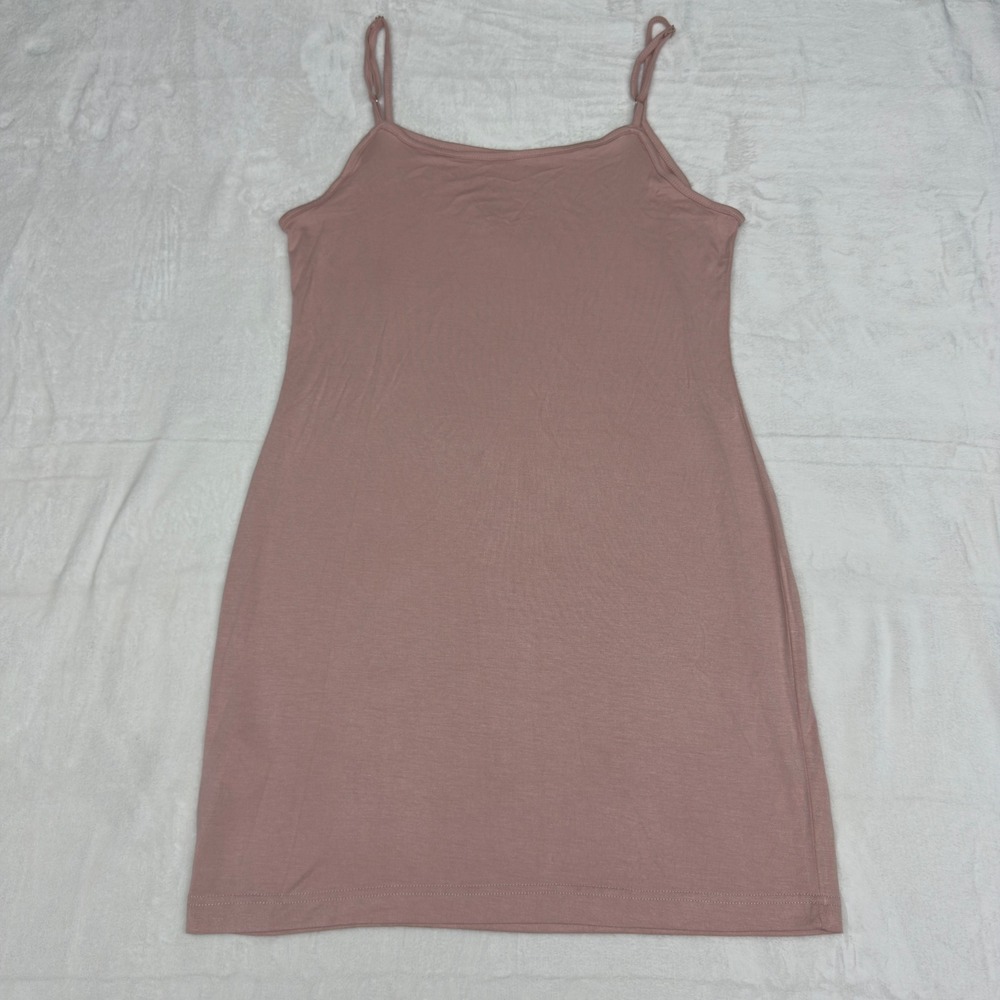 Callahan Knitwear Mauve Slip Dress M Adjustable Straps Viscose Pink Shift Mini